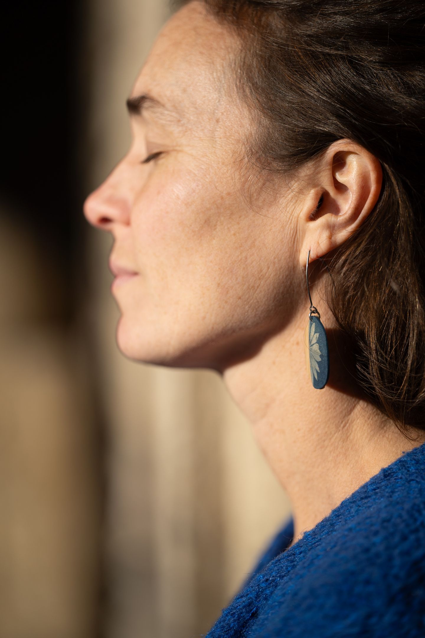 boucles d'oreilles cyanotype – Image 2