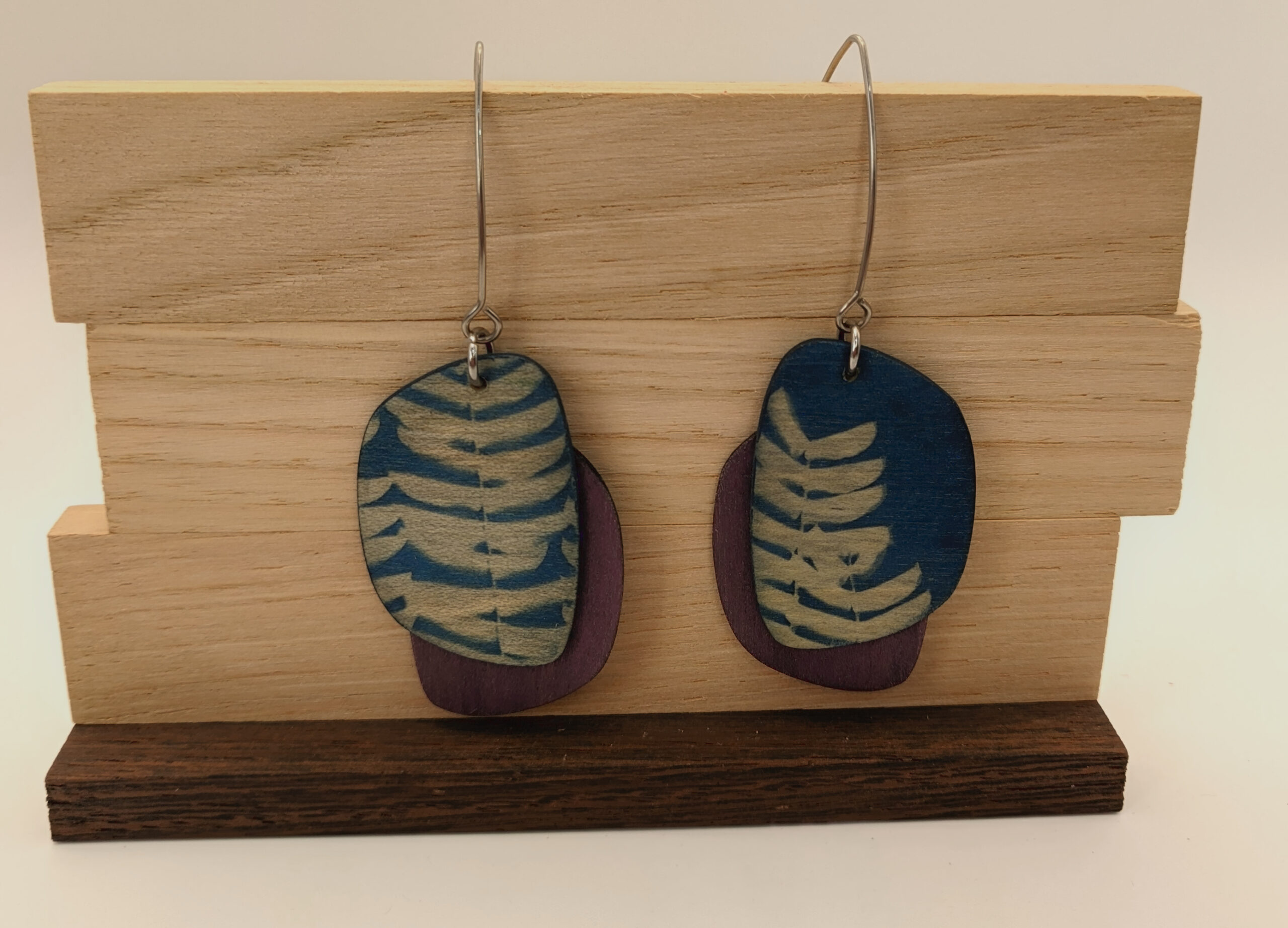 boucles d'oreilles cyanotype – Image 3