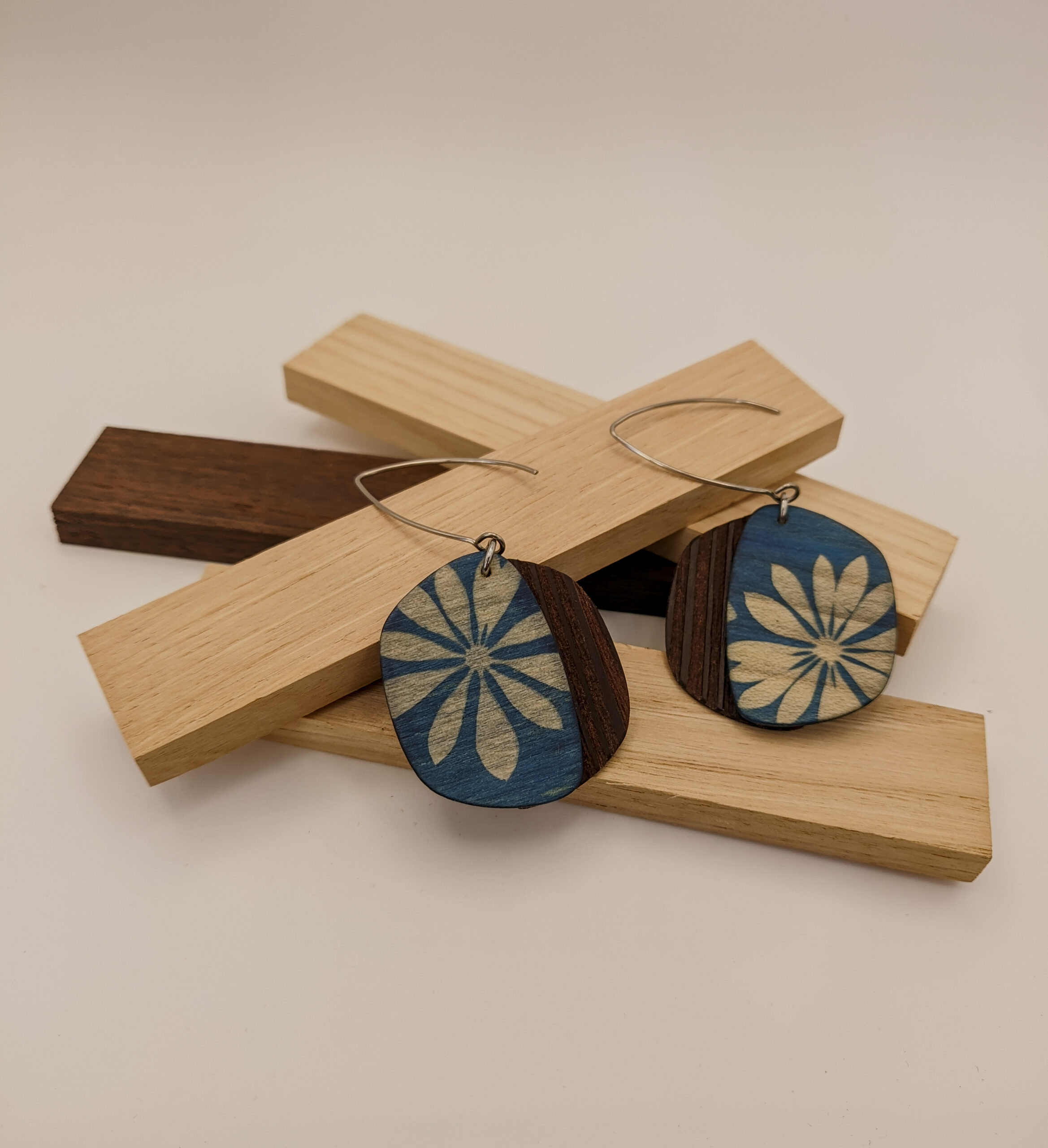 boucles d'oreilles cyanotype – Image 3