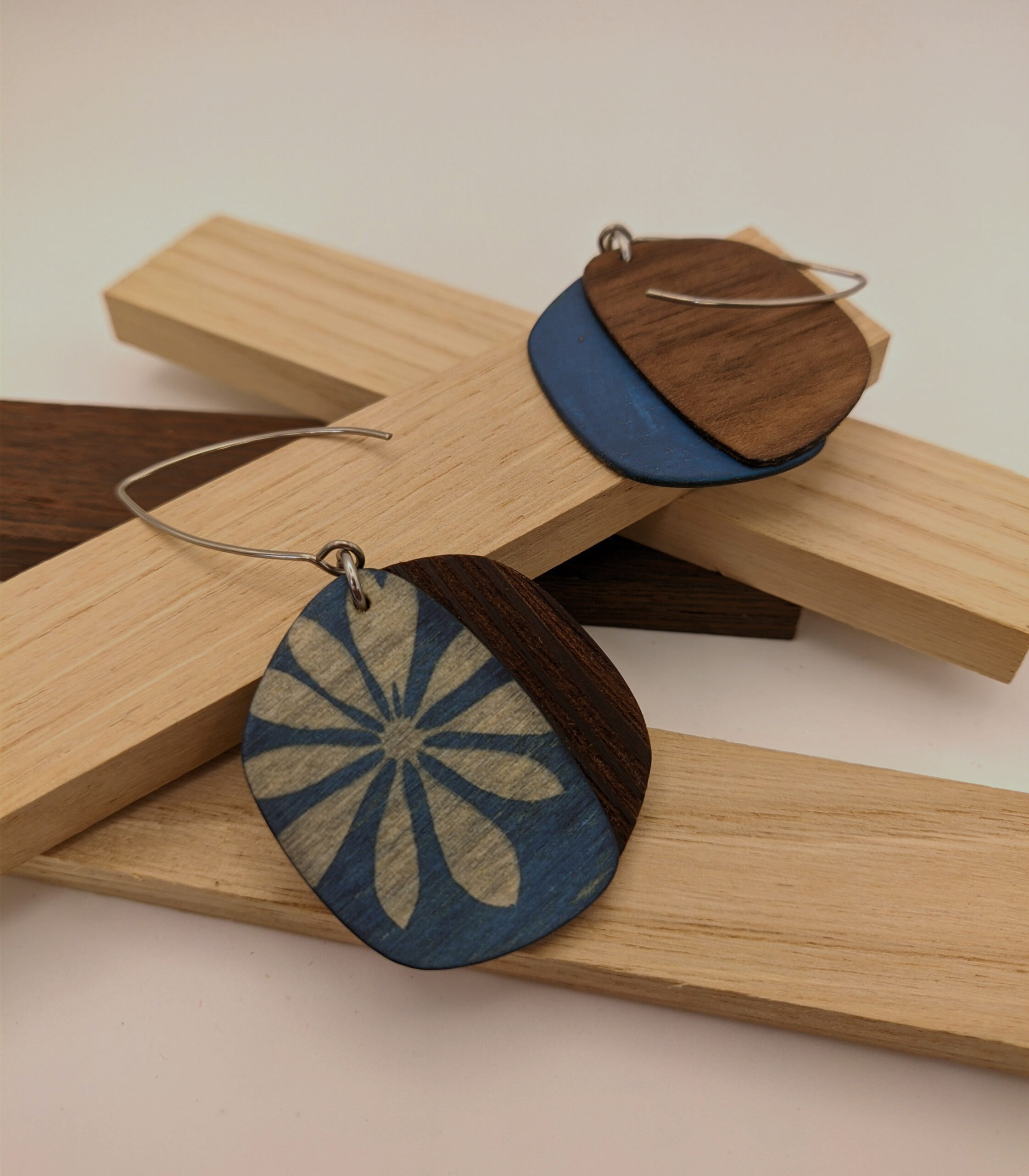 boucles d'oreilles cyanotype – Image 5