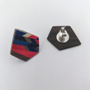 Boucles d&rsquo;oreilles marqueterie de paille de seigle