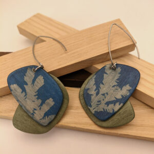 boucles d&rsquo;oreilles cyanotype