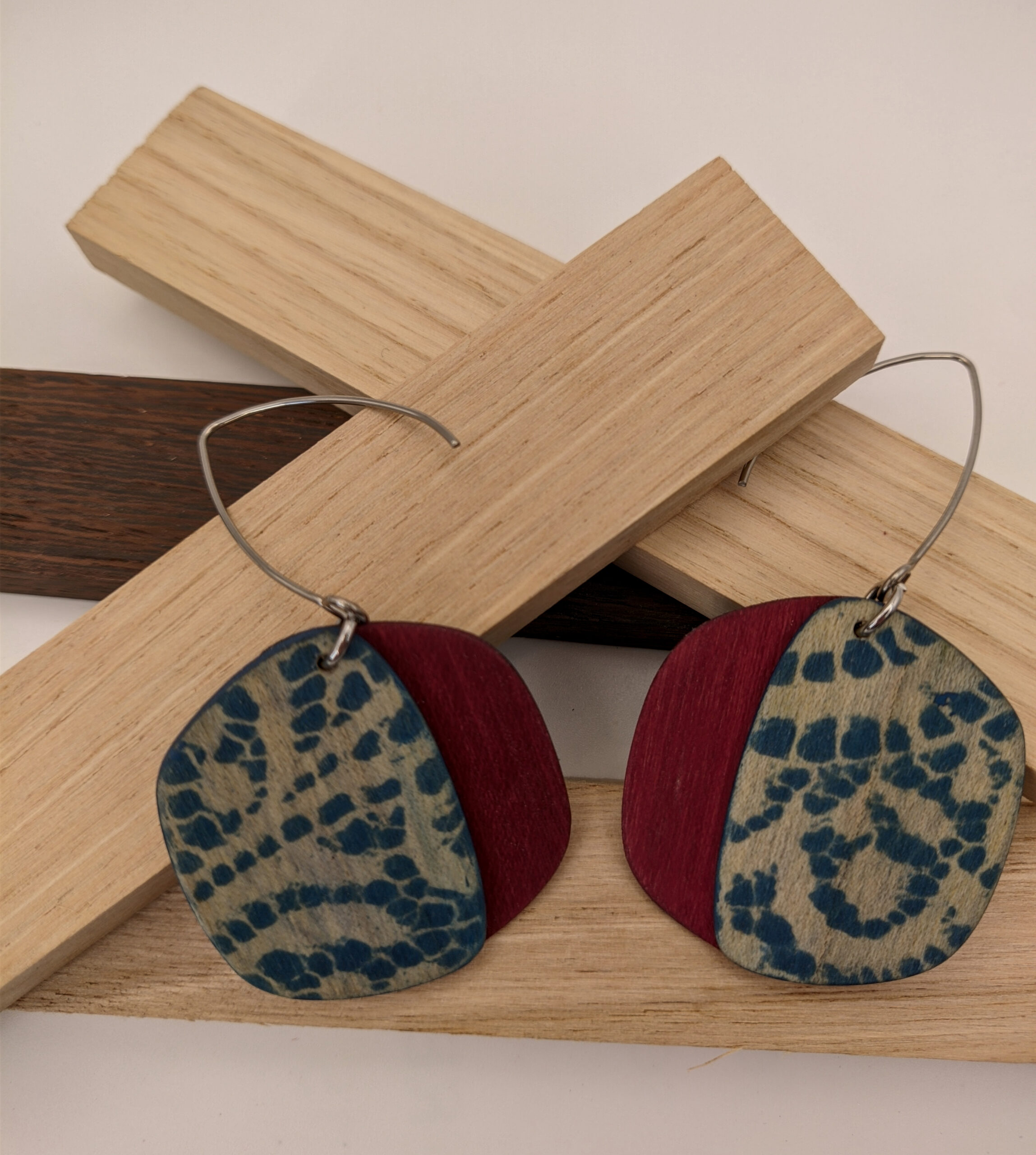 boucles d'oreilles cyanotype – Image 3