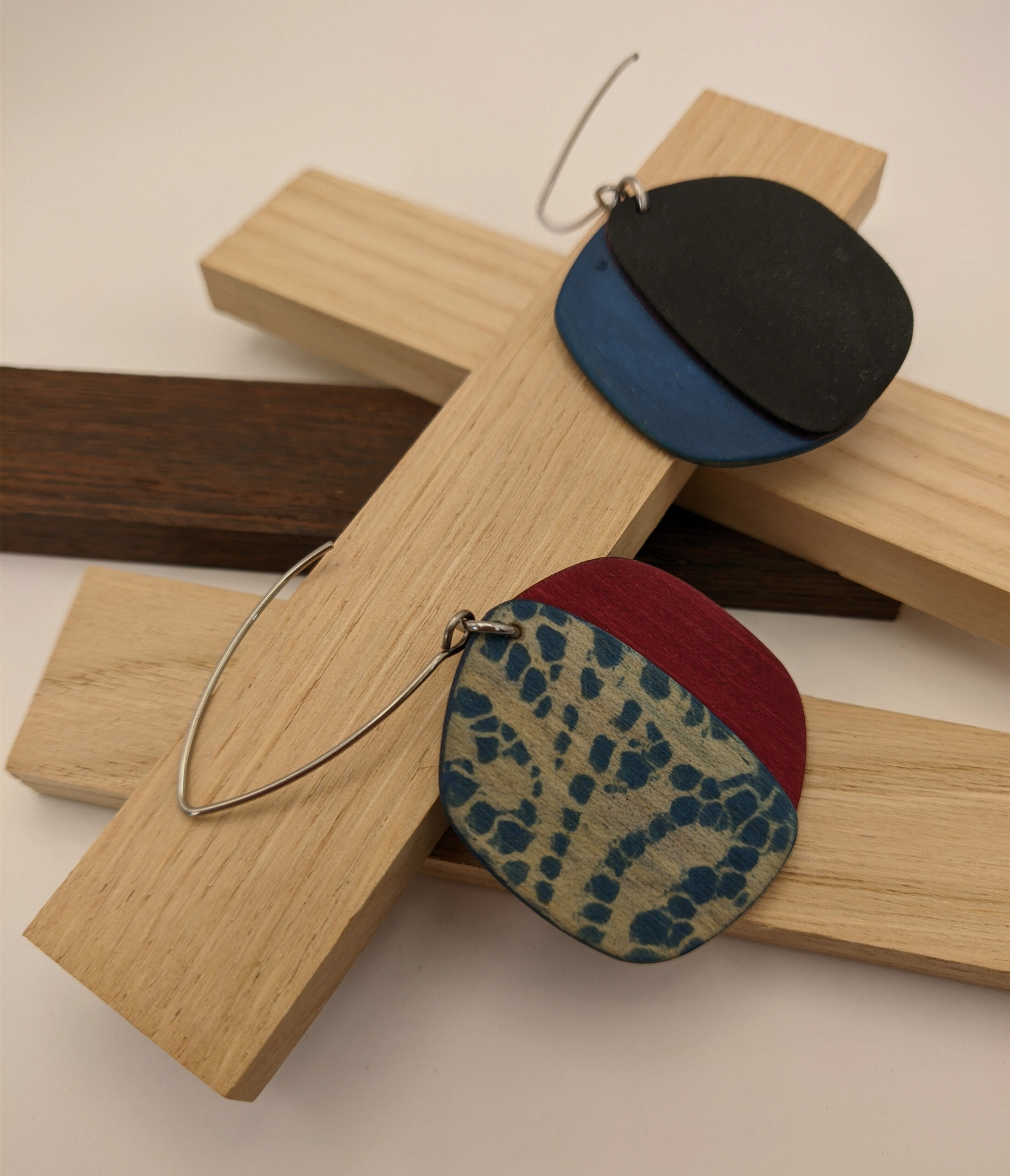 boucles d'oreilles cyanotype – Image 2