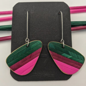 Boucles d&rsquo;oreilles marqueterie de paille de seigle